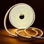 Dükkan 12V Trafolu Neon LED Işık | Tak-Çalıştır Trafolu Neon Şerit LED Esnek Silikonlu Aydınlatma LED Hortum (5 Metre, Gün Işığı)