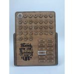 Dükkan Design Ahşap Thank Ou For Being In My Life Sonsuz Takvim - Kahve - masa üstü - 10x20x4