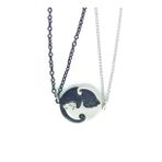 dukkandesign Ying Yang Kedili Çift Kolye