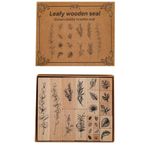 Dulau 22 Parça Ahşap Baskı Damga Seti, Ahşap Kauçuk Damga, Vintage Çiçek ve Bitki Desenleri, Kendin Yap El Sanatları, Harfler Günlüğü ve El Sanatları için Dekoratif Ahşap Montajlı Kauçuk Pullar Koleksiyon