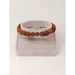 Dumanlı Kuvars Taşlı Rudraksha Tohum Unisex Bileklik 8mm