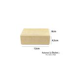 Dumbo Butik Ahşap Boyanabilir Ham Mdf Bez Menteşeli Kutu, 12x4,5x8cm