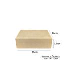 Dumbo Butik Ahşap Boyanabilir Ham Mdf Menteşeli Kutu, 21x7,5x14cm