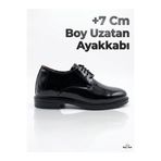DUMMET Gizli Topuk Hakiki Deri Rugan Klasik Ayakkabı | +7 cm Boy Uzatan Damatlık Klasik Ayakkabı