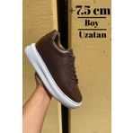 DUMMET Gizli Topuk Yüksek Taban +7.5 cm Boy Uzatan Hakiki Deri Erkek Ayakkabı|Gizli Topuk Ayakkabı Garantil