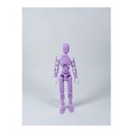 Dummy Oynar Eklemli Figür Pastel Mor – 15 cm Aksiyon Oyuncağı 3 Çift El & Aksesuar