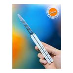 Dummy13 Kelebek Antrenman Bıçağı Siyah Motifli Beyaz Renk Butterfly Knife Plastik