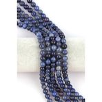 Dumortierite Doğal Taş Dizi 8 Mm Küre Kesim
