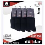 Dündar Çorap Dündar Erkek Plus Yarım Konç Havlu Patik Çorap 7040 - 12 Adet 001 siyah