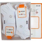 Dündar Çorap Modal Plus Patik Çorap Dikişsiz / Soft Yıkama / Kokulu 12 Çift Kadın 001 beyaz