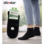 Dündar Erkek Dikişsiz Kokulu Bambu Konç Patik Çorap Siyah 4' lü Paket - 40 - 44