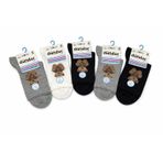 Dündar Kadın Ayıcıklı Çorap,Teddy Bear Socks, Çok Renkli, 36-40 Beden, Dikişsiz, Parfümlü, Pamuklu, 4 Mevsim, 6 Adet