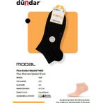 Dündar Kadın/Unisex Dikişsiz Modal Patik Çorap Siyah 4' lü Paket - 36 - 40