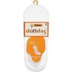 Dündar Plus 6913 Bayan Modal Silikonlu Babet Çorap 6 Adet - 36 - 40 - Beyaz