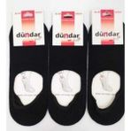 Dündar Plus 8214 Unisex Silikonlu Babet Çorap 6 Adet - 36 - 40 - Siyah