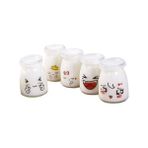 Dunk 5 Adet 150 ml Puding Fincan Cam Isıya Dayanıklı Yoğurt Kapları Jöle Kavanozu Yoğurt Karikatür Dıy Pişirme Süt Şişesi Rastgele Desen | Şeker ve Krema Tencere (Yurt Dışından)