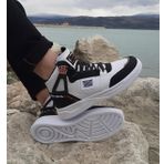 Dunlop 2238 Beyaz-Siyah, Fuspetli Ortapedik Boğazlı Basket Spor Ayakkabı