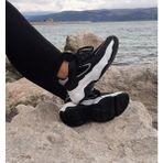 Dunlop 2323 Siyah-Beyaz Renk Fuspetli Kalın Taban Spor Ayakkabı - Siyah - Beyaz