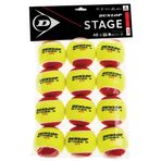Dunlop 601344 Tenis Topu Yetişkin Unisex, Sarı/Kırmızı, Tek Boyut