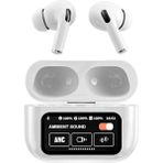 Dunspin Ds-Pro6 Anc&enc Max - Ekranlı Akıllı Bluetooth Kulaklık - Beyaz
