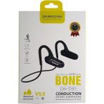 Dunspin DS-T80 Bluetooth 5.0 Bone Conduction Kemik Iletimli Spor Kulaklık Suya Dayanıklı 150MAH 8 Saat Konuşma - Siyah