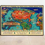 Dünya Çapında Kısa Dalga Radyo Haritası Posteri 60x90cm.