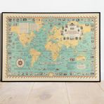 Dünya Denizcilik Haritası Sanatsal Duvar Dekorasyon Poster 60x90cm.