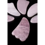 Dünya Doğal Taş Gua Sha Pembe Kuvars Taşı (9.5 Cm) - Yüz Cilt Masaj Taşı - MS0022