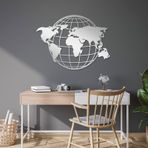 Dünya Haritası Küre Metal Duvar Sanatı, Metal Dünya Haritası Duvar Dekoru, Duvar Dekoru Haritası, Metal Harita Duvar Sanatı, Geometrik Duvar Dekoru, Metal Sanat Duvar, Oturma Odası Yatak Odası Yurt