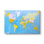 Dünya Haritası Tablosu 60 x 40