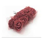 Dünya Hediye Tüllü Lateks Çiçek 2 x 2 cm 12 Dal 144 Adet - Bordo