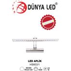 Dünya Led HS.603/1 5W LED Krom Aplik 6500K Beyaz Işık Banyo Tablo Yatak Başı Aydınlatması