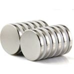 Dünya Magnet 10 Adet 20MM x 2mm Yuvarlak Güçlü Neodyum Mıknatıs - Gümüş