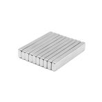 Dünya Magnet 10 Adet Çok Güçlü 50Mm X 10Mm X 5Mm Köşeli Süper Güçlü Neodyum Mıknatıs