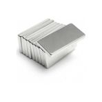 Dünya Magnet 10 Adet Köşeli Neodyum Mıknatıs Dikdörtgen 20X8X2 mm - Gümüş