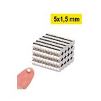 Dünya Magnet 10 Adet - Yuvarlak Neodyum Mıknatıs, 5X1,5 Mm, Güçlü Magnet, N35 Kalite