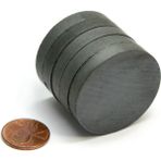 Dünya Magnet 100 Adet 25 x 3 Büyük Yuvarlak Ferrit Mıknatıs -Kokulu Taş - Nişan Süsleme Mıknatısı