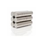 Dünya Magnet 40 Adet 12X3 Mm Yuvarlak Güçlü Neodyum Mıknatıs