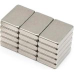 Dünya Magnet 5 Adet 15 x 10 x 3 mm Güçlü Dikdörtgen Neodyum Mıknatıs - Gümüş
