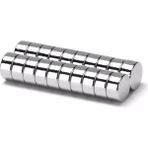 Dünya Magnet 5 Adet 8x4 mm Güçlü Neodyum Mıknatıs Magnet - Gümüş