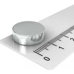 Dünya Magnet 5 Adet Çap 15 x 5 mm Yuvarlak Süper Güçlü Neodyum Mıknatıs - Gümüş