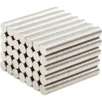 Dünya Magnet 50 Adet 8X1MM Yuvarlak Neodyum Mıknatıs Magnet, Buzdolabı Magneti Mıknatısı - Gümüş