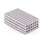 Dünya Magnet 50 Adet Yuvarlak Mini Neodyum Mıknatıs Çap :5 mm Kalınlık:1,5mm - Gümüş