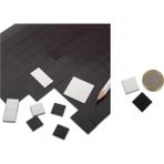 Dünya Magnet 90 Adet 3m Etiket Magnet Yapışkanlı Magnet Mıknatıs, Dolap Mıknatısı 2X2CM Kare Kesimli Şerit Mıknatıs - Siyah
