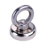 Dünya Magnet Magnet Fishing 25 mm Çap, Yüksek Taşıma Gücü, Halkalı Askılı Neodyum Mıknatıs - Deniz Mıknatısı