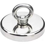 Dünya Magnet Magnet Fishing, 80MM Askılı Güçlü Büyük Neodyum Mıknatıs, Kurtarma Mıknatısı - 1 Adet - Gümüş