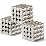 Dünya Magnet Mıknatıs,6mm x 2mm Yuvarlak Güçlü Neodyum Mıknatıs MAGNET(200'LÜ Paket)
