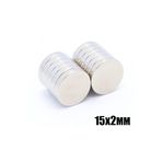 Dünya Magnet Neodyum Mıknatıs 15Mm X 2Mm Yuvarlak Güçlü Magnet 5 Adet