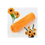 Dünya Magnet Turuncu Renkli 50 Adet Şönil, Eğitici Şönil Seti, Tüylü Tel, 30 cm, Peluş Tel