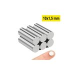 Dünya Magnet Yuvarlak Neodyum Mıknatıs, 10X1,5 Mm, Güçlü Magnet - 25 Adet
